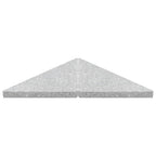 vidaXL Sonnenschirm-Gewichtsplatte Granit 15 kg Dreieckig Grau