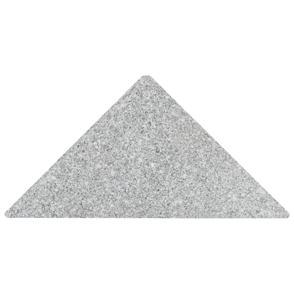 vidaXL Sonnenschirm-Gewichtsplatte Granit 15 kg Dreieckig Grau