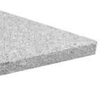 vidaXL Sonnenschirm-Gewichtsplatte Granit 15 kg Dreieckig Grau