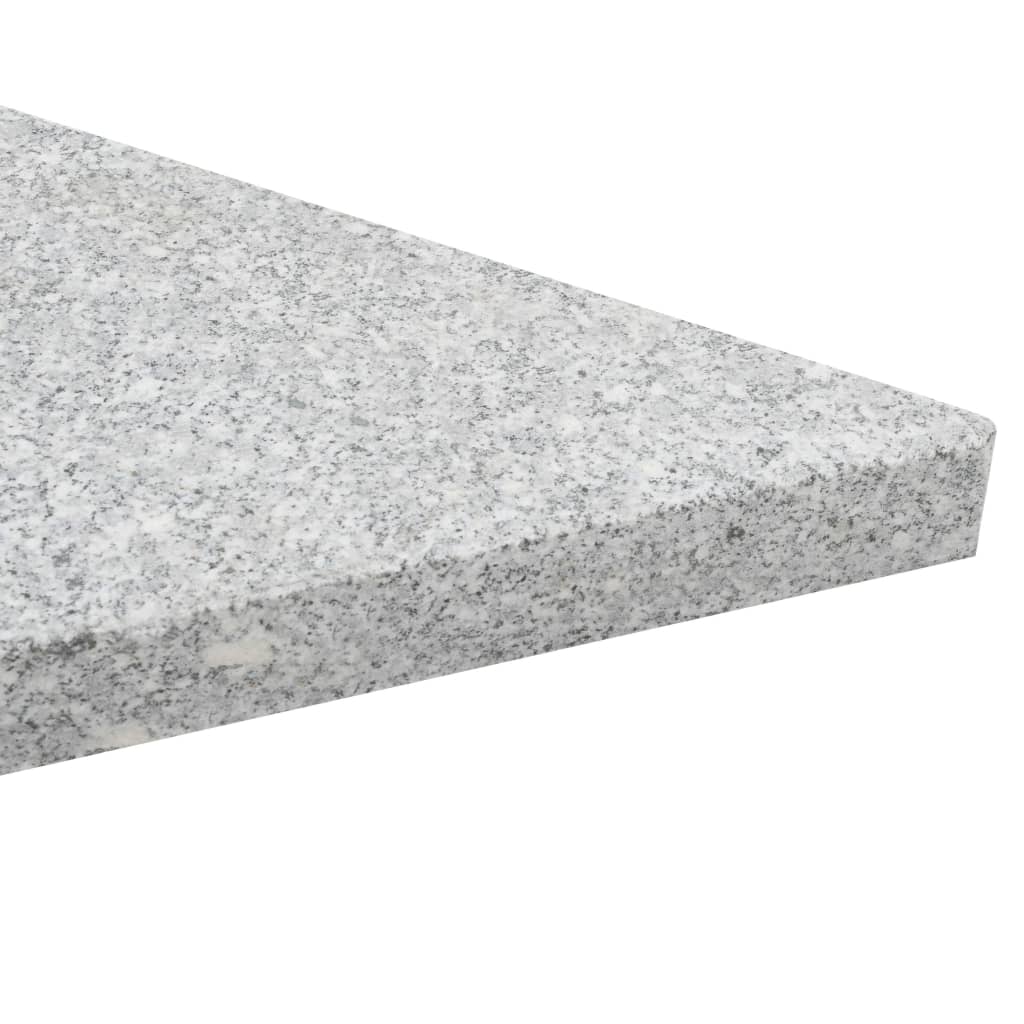 vidaXL Sonnenschirm-Gewichtsplatte Granit 15 kg Dreieckig Grau