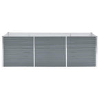 vidaXL Garten-Hochbeet Verzinkter Stahl 240x80x77 cm Grau