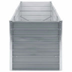 vidaXL Garten-Hochbeet Verzinkter Stahl 240x80x77 cm Grau