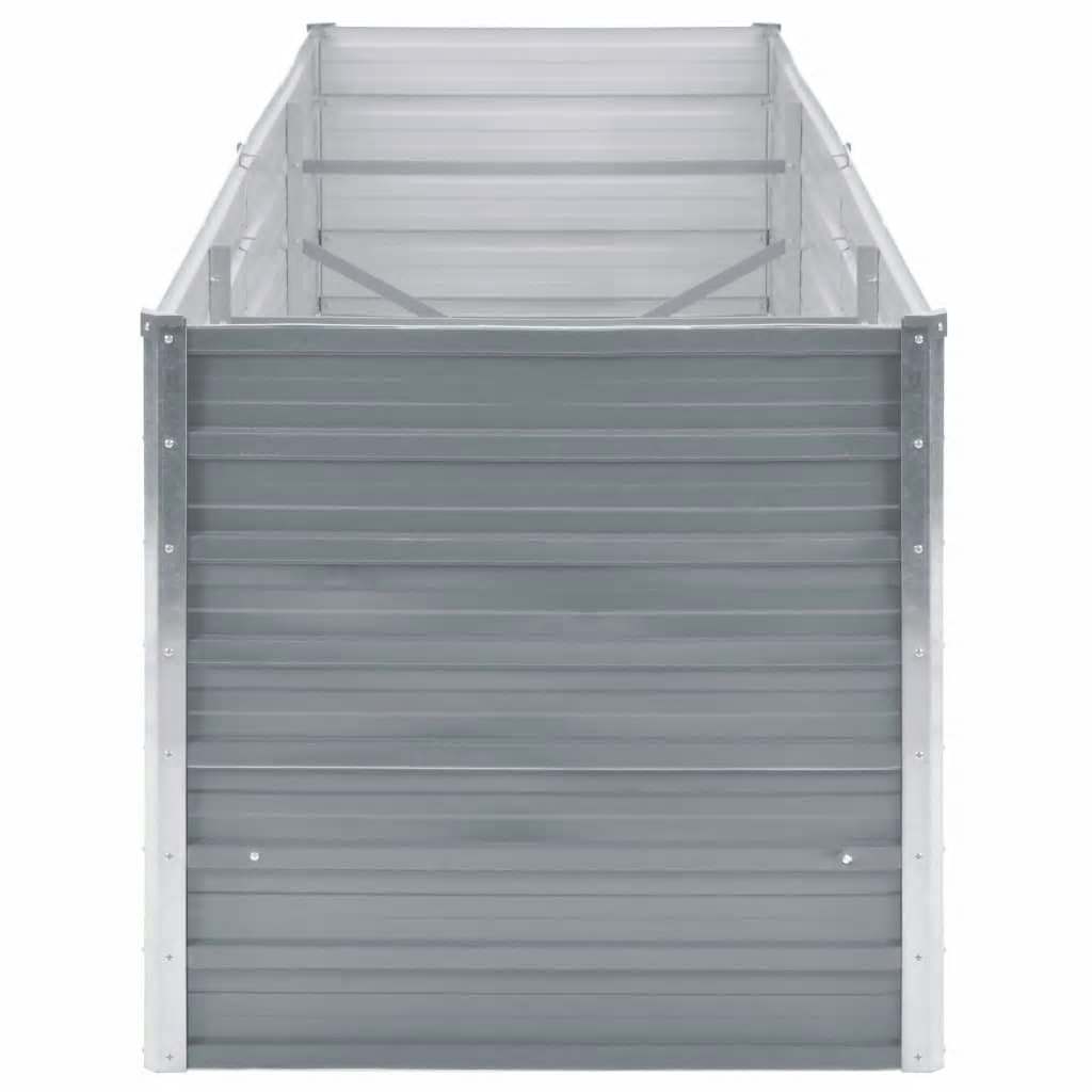 vidaXL Garten-Hochbeet Verzinkter Stahl 240x80x77 cm Grau