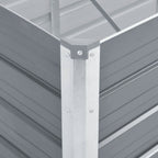 vidaXL Garten-Hochbeet Verzinkter Stahl 240x80x77 cm Grau