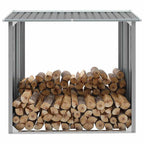 vidaXL Brennholzlager Verzinkter Stahl 172 x 91 x 154 cm Grau