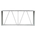 vidaXL Brennholzlager aus verzinktem Stahl 330x84x152 cm Grau