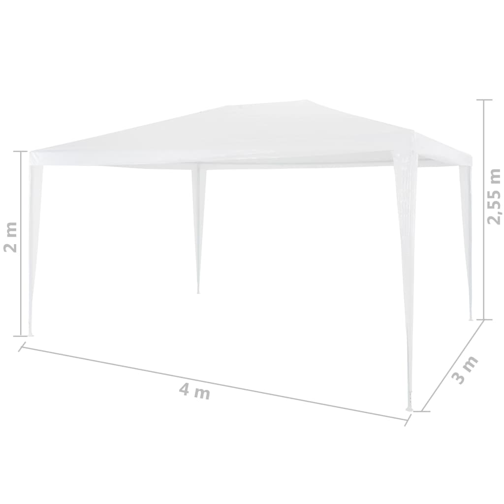 vidaXL Partyzelt 3x4 m Weiß