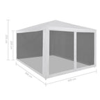vidaXL Partyzelt mit 4 Mesh-Seitenwänden 3 x 3 m