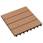 vidaXL Terrassenfliese 11 pcs Teak 30 x 30 cm WPC