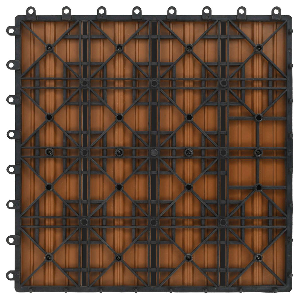 vidaXL Terrassenfliese 11 pcs Teak 30 x 30 cm WPC