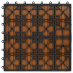 vidaXL Terrassenfliese 11 pcs Teak 30 x 30 cm WPC