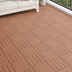 vidaXL Terrassenfliese 3D-Design 11 pcs Hellbraun 30 x 30 cm WPC