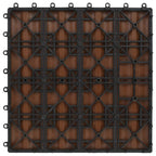 vidaXL Terrassenfliese 3D-Design 11 pcs Hellbraun 30 x 30 cm WPC