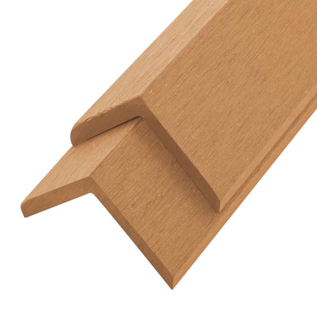 vidaXL Winkelleisten 5 Stk. WPC 170 cm Teakholzfarbe