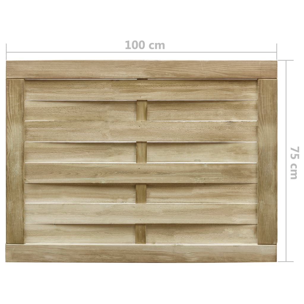 vidaXL Gartentor Imprägniertes Kiefernholz 100x75 cm Grün