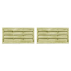 vidaXL Gartentore 2 Stk. Imprägniertes Kiefernholz 150x75 cm Grün