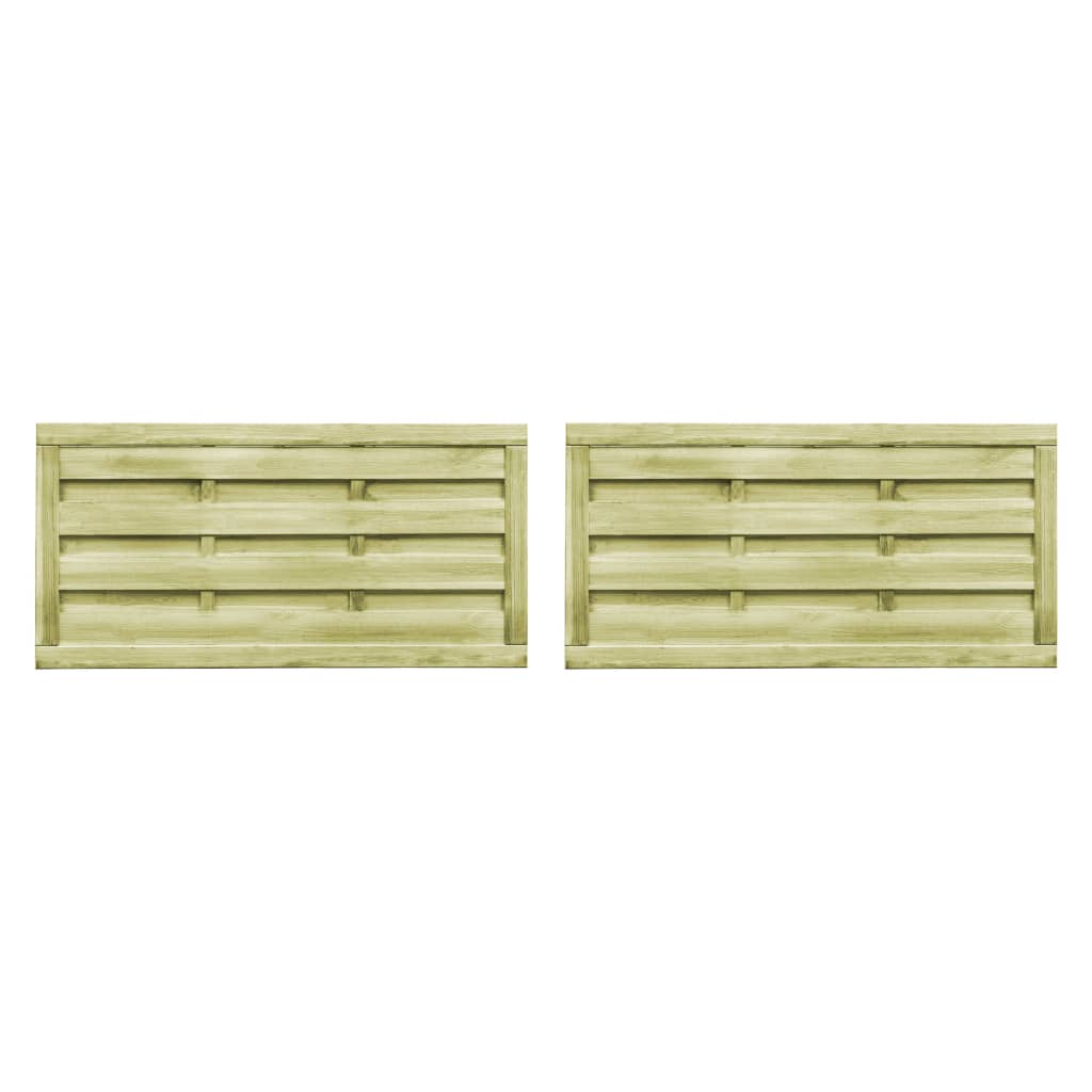 vidaXL Gartentore 2 Stk. Imprägniertes Kiefernholz 150x75 cm Grün