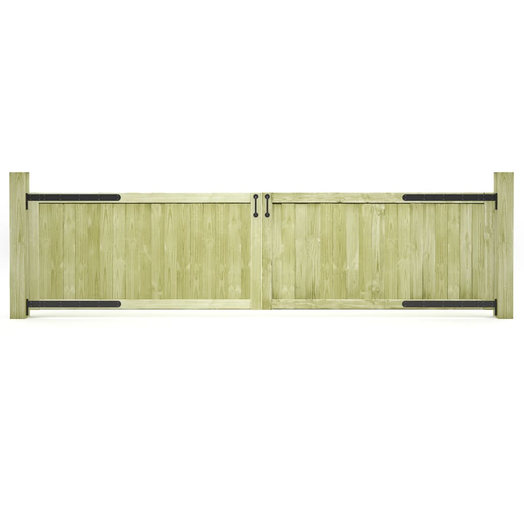 vidaXL Gartentore 2 Stk. Kiefernholz Imprägniert 300x75 cm