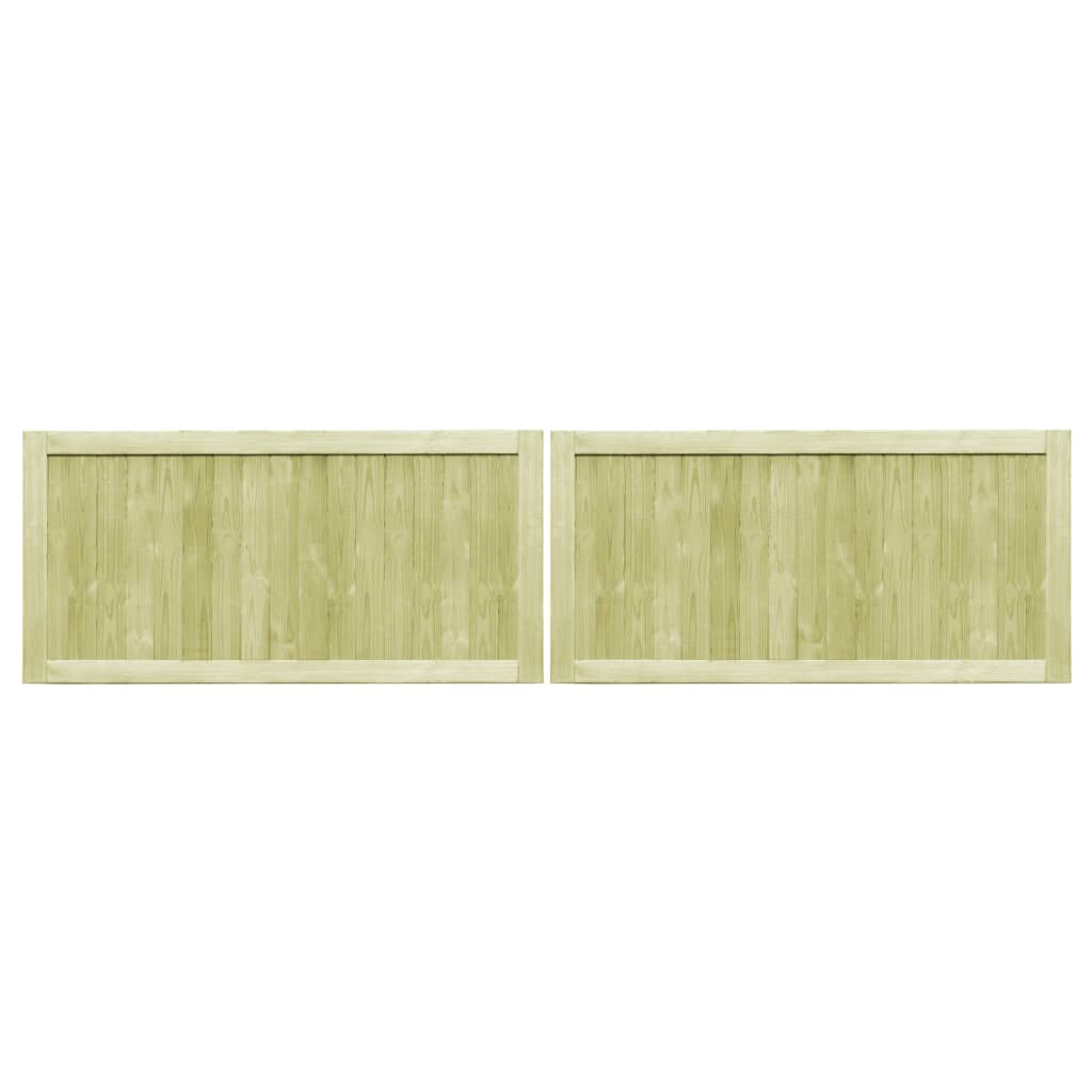 vidaXL Gartentore 2 Stk. Kiefernholz Imprägniert 300x75 cm