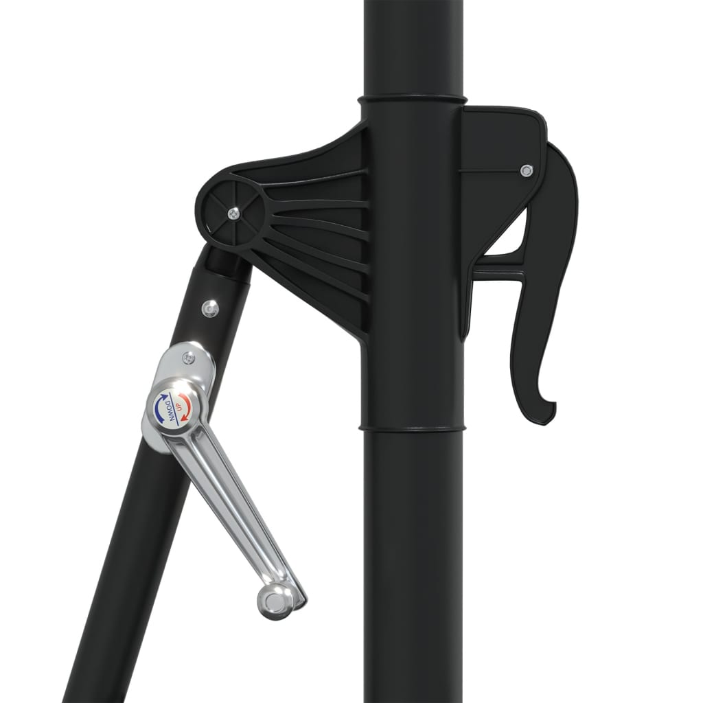 vidaXL Sonnenschirm zur Wandmontage mit Metall-Mast 300 cm Sandweiß