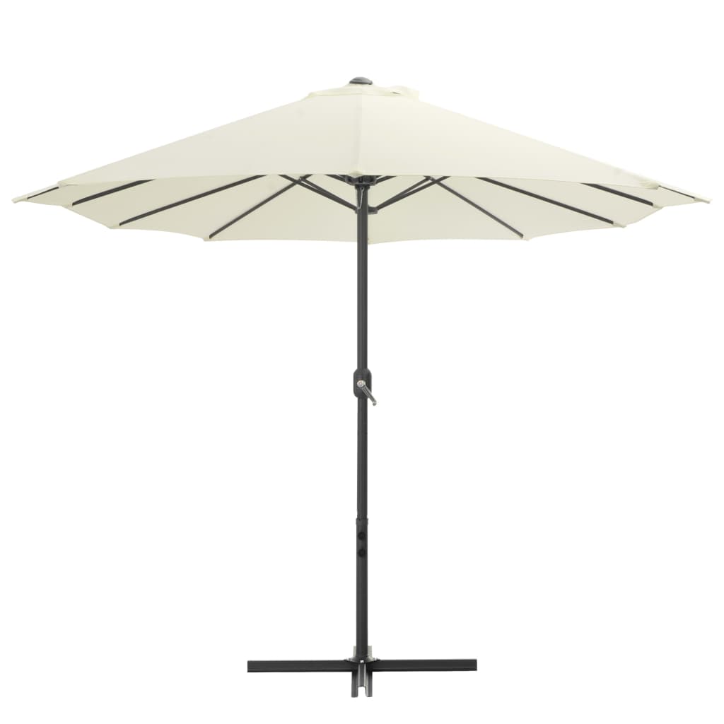 vidaXL Sonnenschirm mit Aluminium-Mast 460x270 cm Sandweiß