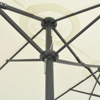 vidaXL Sonnenschirm mit Aluminium-Mast 460x270 cm Sandweiß