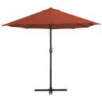 vidaXL Sonnenschirm mit Aluminium-Mast 460x270 cm Terrakotta