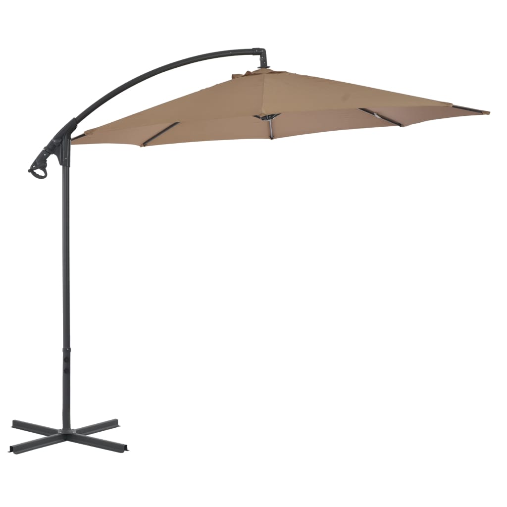 vidaXL Ampelschirm mit Stahl-Mast 250x250 cm Anthrazit