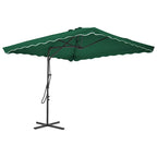 vidaXL Sonnenschirm mit Stahl-Mast 250x250 cm Grün