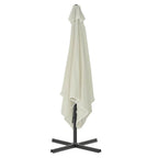 vidaXL Sonnenschirm mit Stahl-Mast 250x250 cm Sandweiß