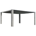vidaXL Pavillon mit Schiebedach Poly Rattan 400x400x200 cm Grau