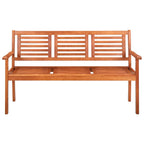 vidaXL Gartenbank 3-Sitzer 150 cm Massivholz Eukalyptus