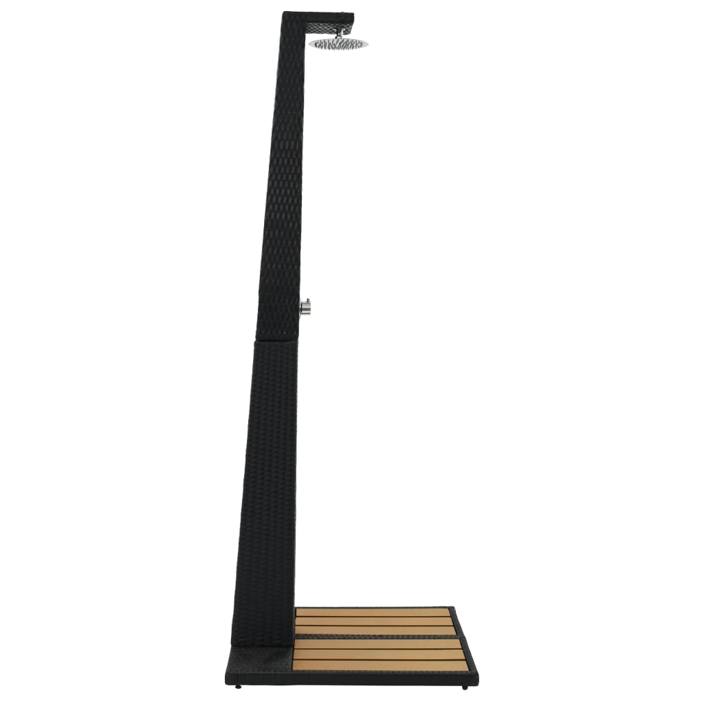 vidaXL Gartendusche Poly Rattan WPC
