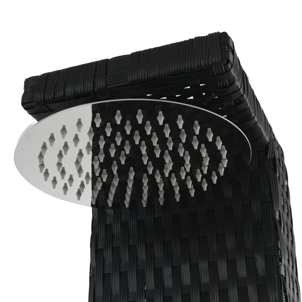 vidaXL Gartendusche Poly Rattan WPC