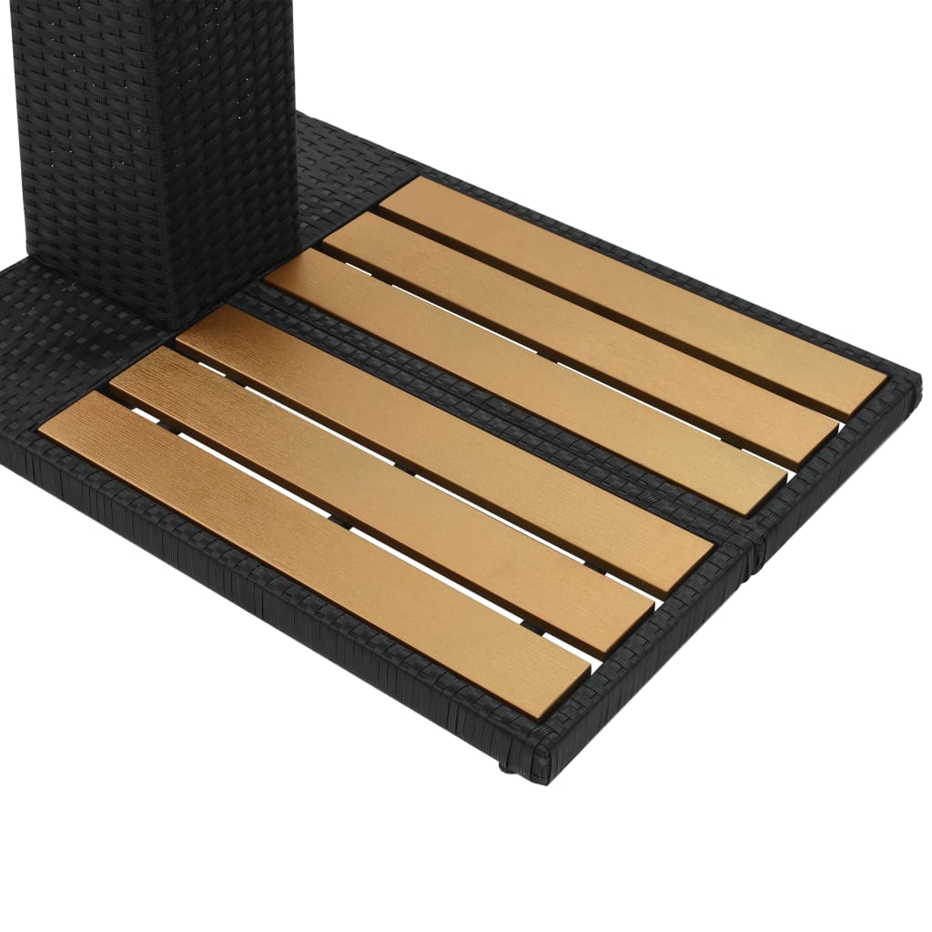 vidaXL Gartendusche Poly Rattan WPC