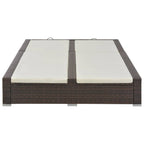 vidaXL Doppel-Sonnenliege Poly Rattan Braun