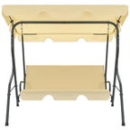 vidaXL Hollywoodschaukel Cremeweiß 170×110×153 cm