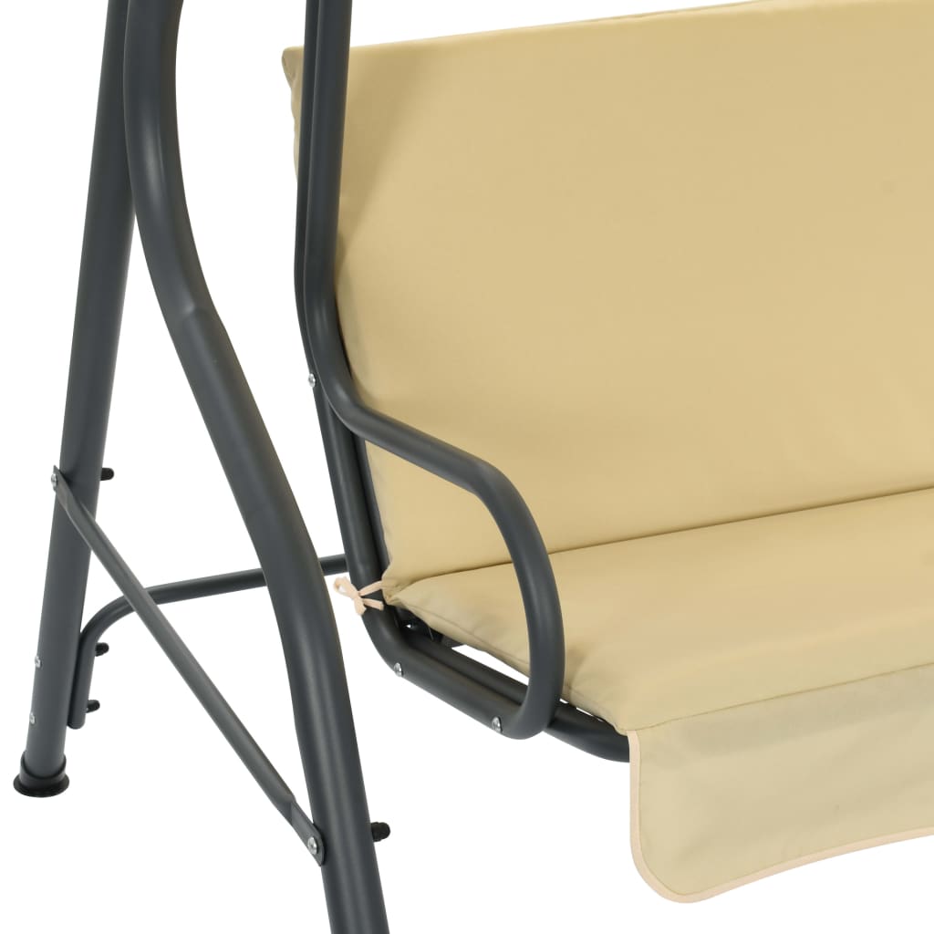 vidaXL Hollywoodschaukel Cremeweiß 170×110×153 cm