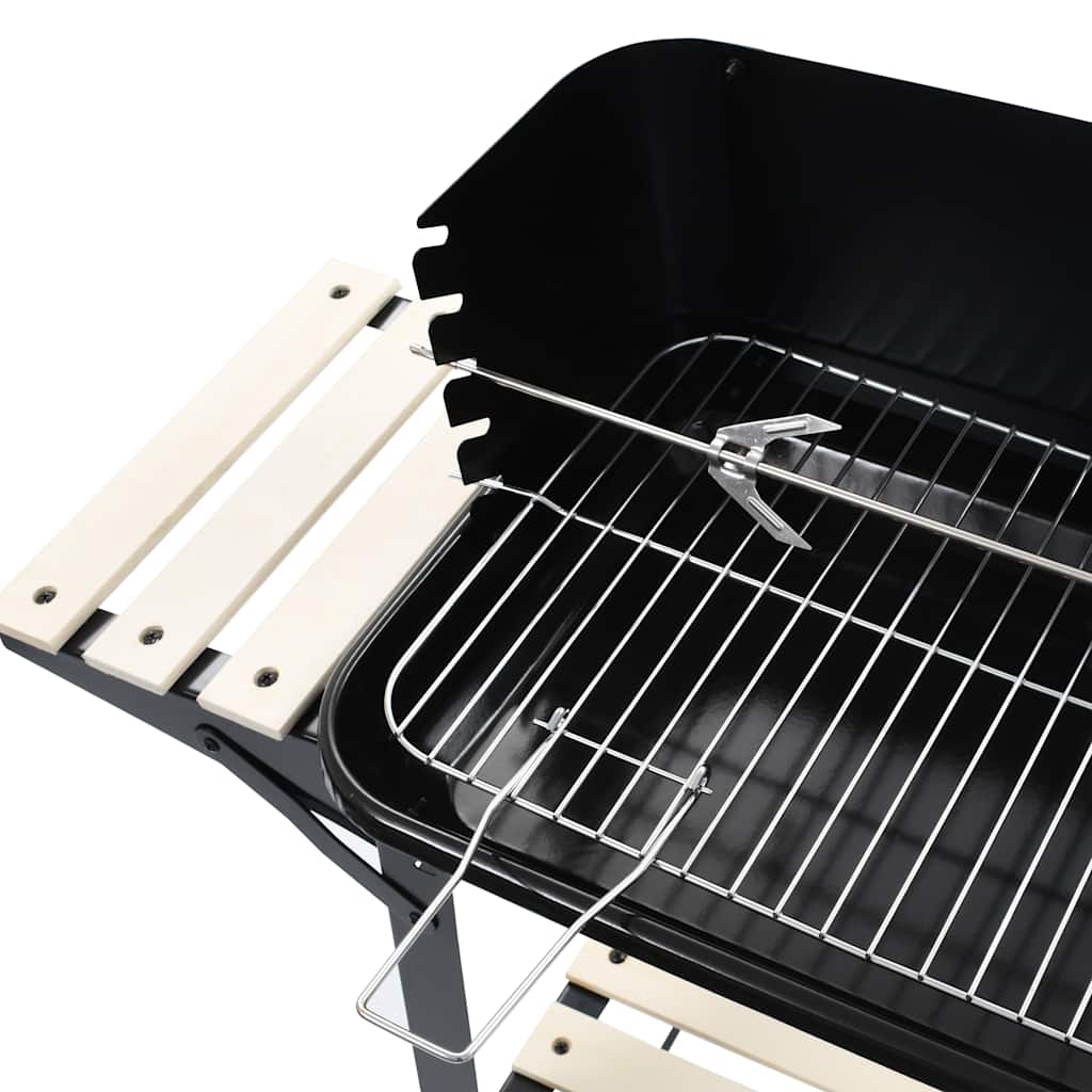 vidaXL Holzkohlegrill Standgrill mit Rädern