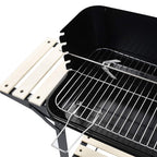 vidaXL Holzkohlegrill Standgrill mit Rädern