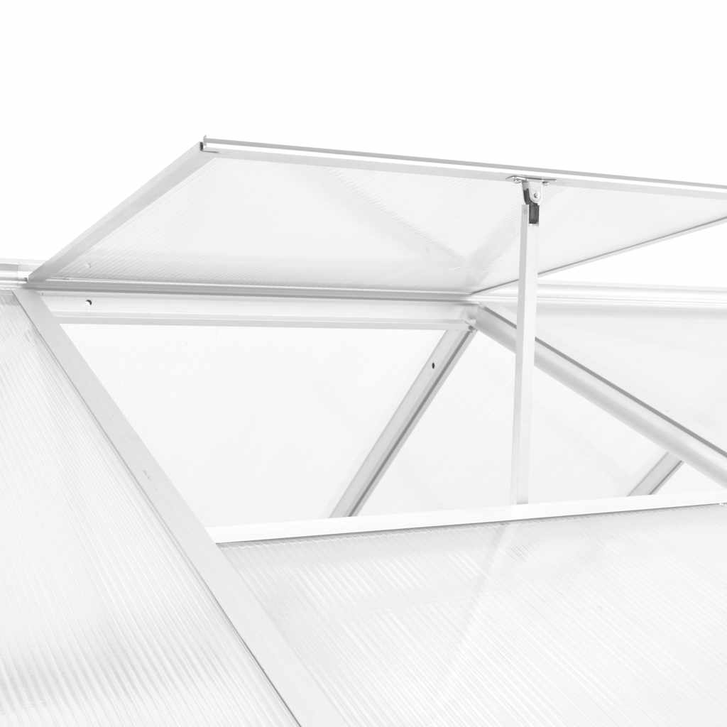 vidaXL Gewächshaus Aluminium 421x190x195 cm 15,6 m³