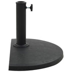 vidaXL Sonnenschirmfuß Halbrund 9 kg Schwarz Polyharz