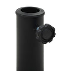 vidaXL Sonnenschirmfuß Halbrund 9 kg Schwarz Polyharz