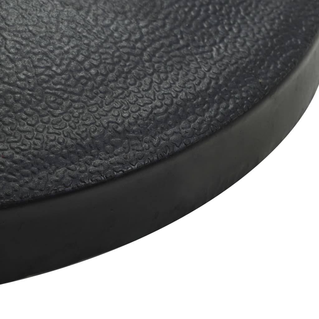 vidaXL Sonnenschirmfuß Halbrund 9 kg Schwarz Polyharz