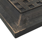 vidaXL Sonnenschirmfuß Quadratisch 12 kg Bronzefarben Polyharz