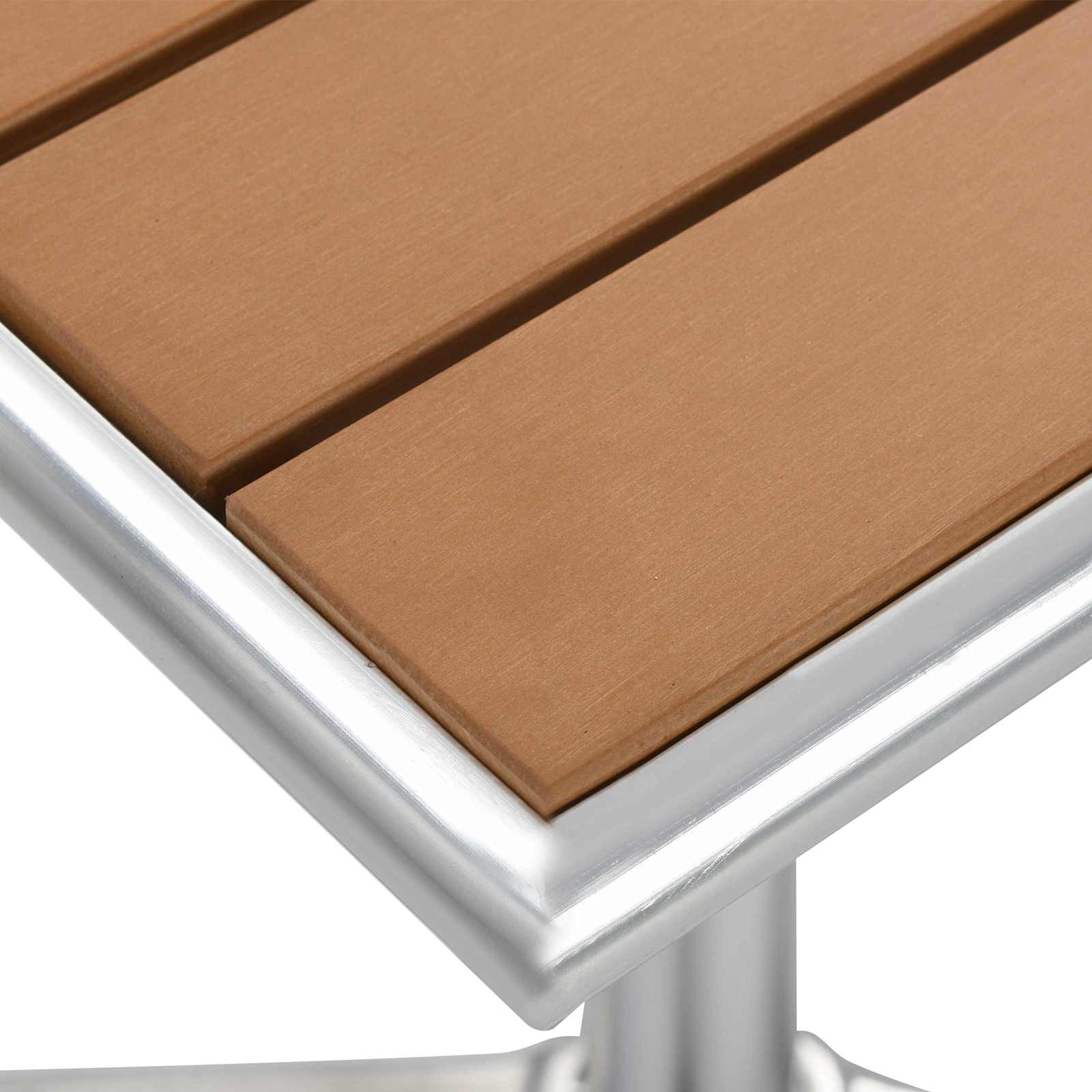 vidaXL Tisch Silber Aluminium und Kunststoff