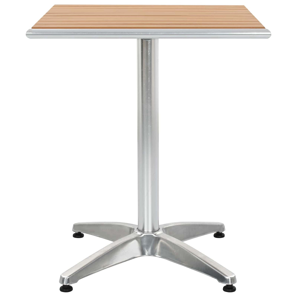 vidaXL Tisch Silber Aluminium und Kunststoff