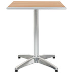 vidaXL Tisch Silber Aluminium und Kunststoff