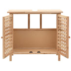 vidaXL Waschbeckenunterschrank Massivholz Walnuss 66x29x61 cm