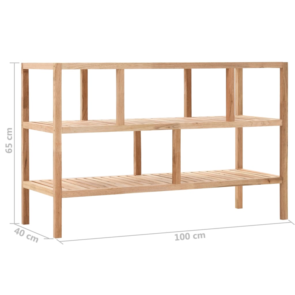 vidaXL Badregal Massivholz Walnuss 100x40x65 cm